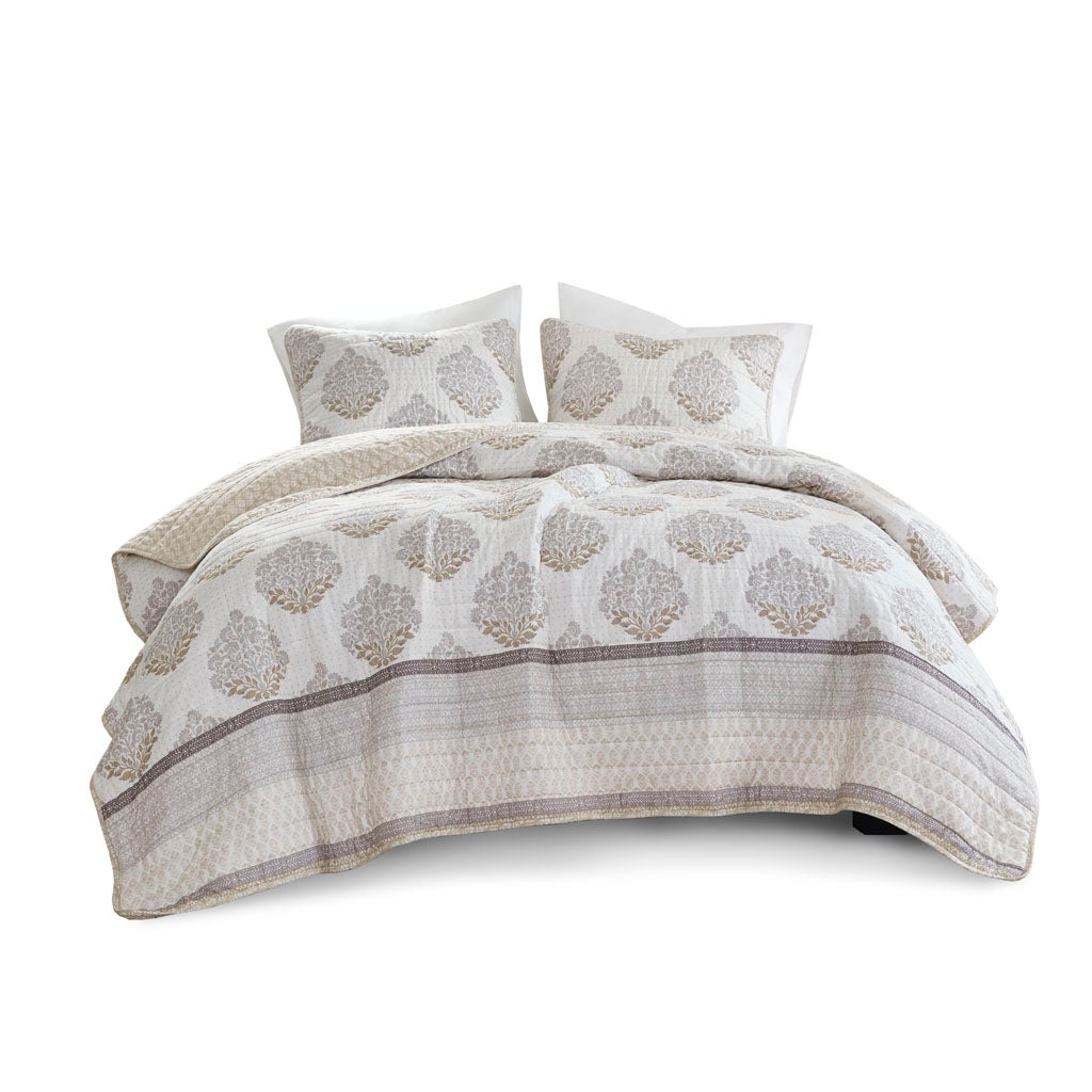 Suri 3 Piece Reversible Cotton Coverlet Set