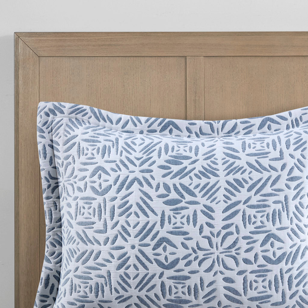 Harmony 4 Piece Oversized Reversible Matelasse Coverlet Set with Throw Pillow