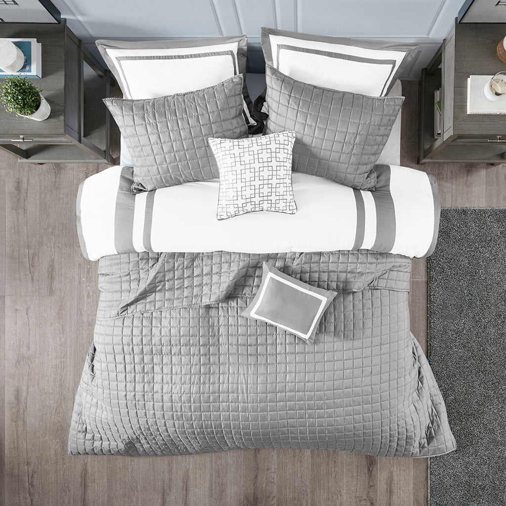 Heritage 8 Piece Comforter and Coverlet Set Collection