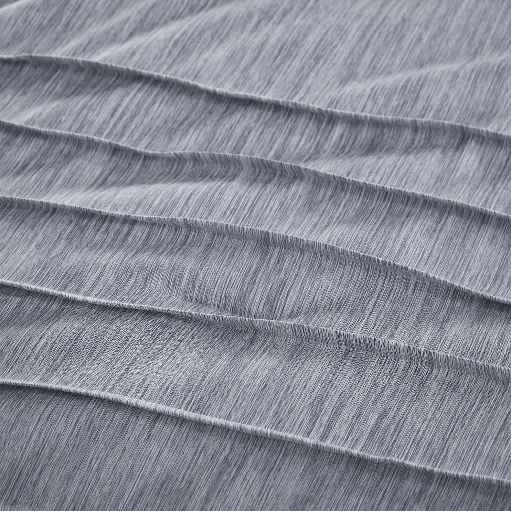 Maddox 3 Piece Striated Cationic Dyed Oversized Comforter Set with Pleats