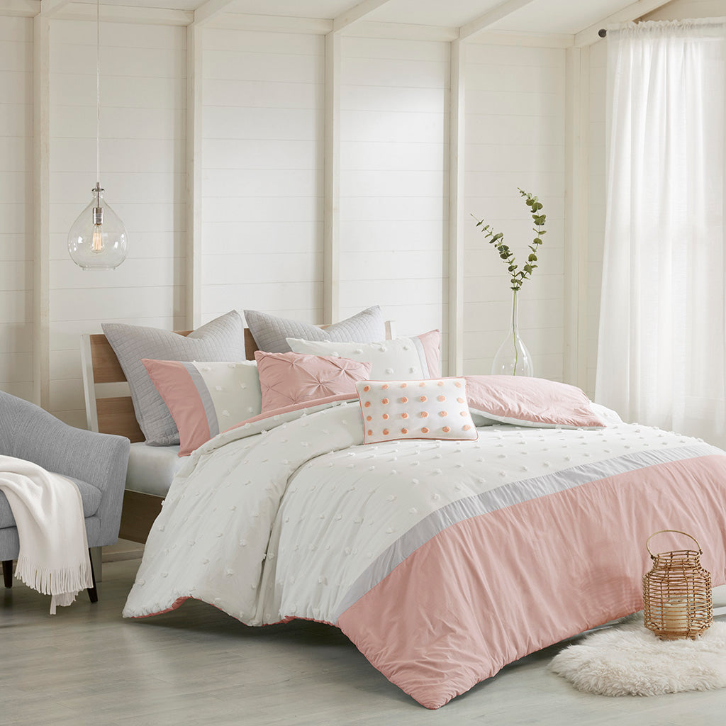 Myla 7 Piece Cotton Jacquard Duvet Cover Set