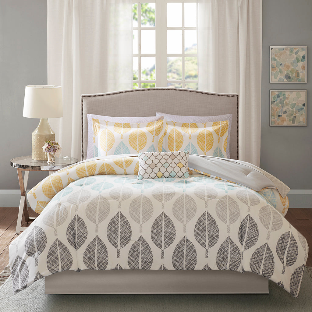 Central Park 9 Piece Comforter Set with Cotton Bed Sheets