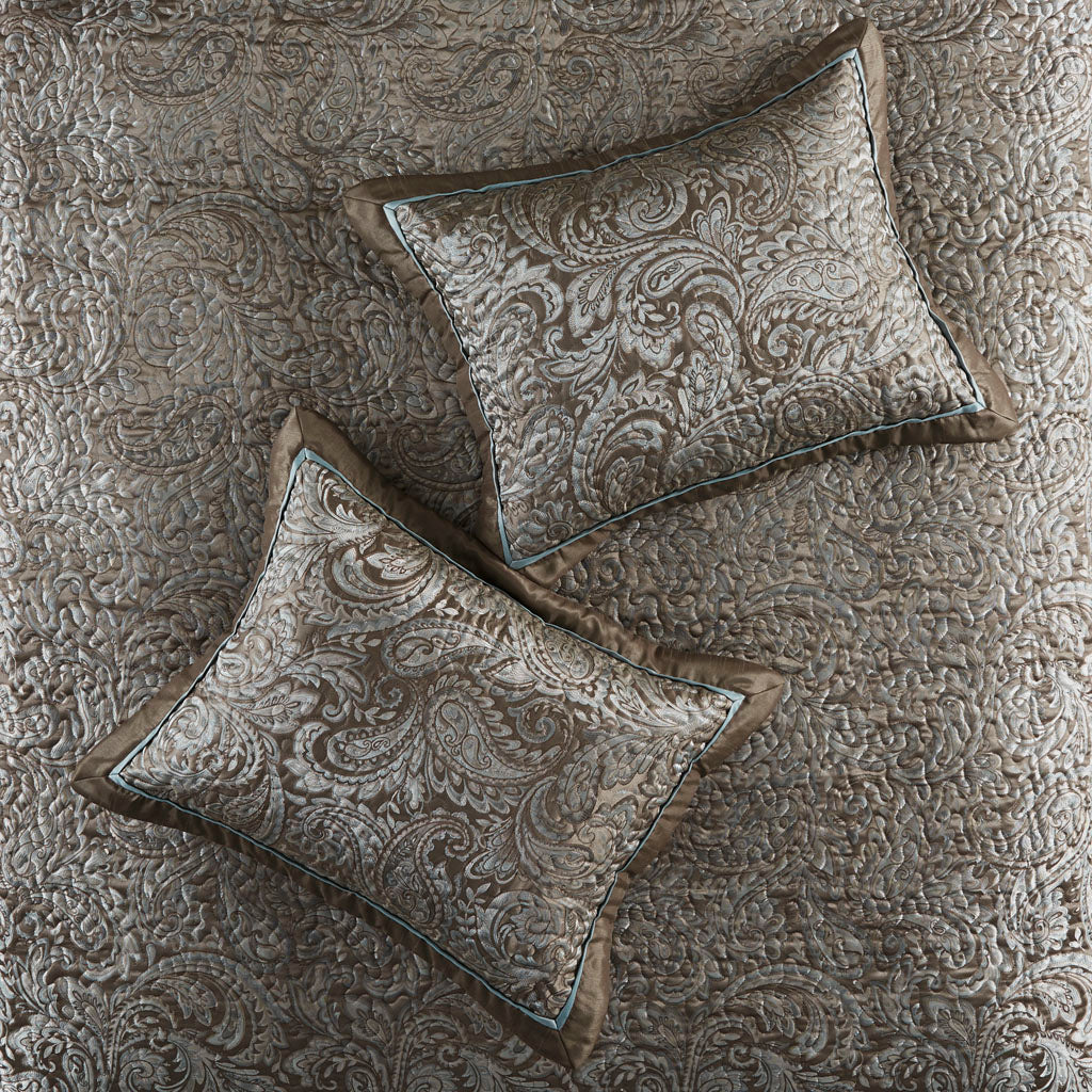 Aubrey 5 Piece Reversible Jacquard Bedspread Set
