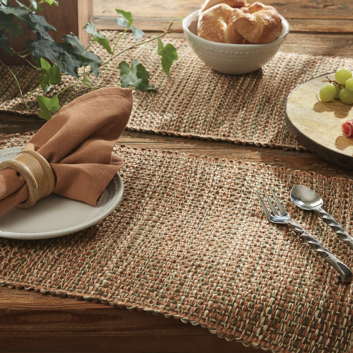 Tweed Placemat Set-Ginger