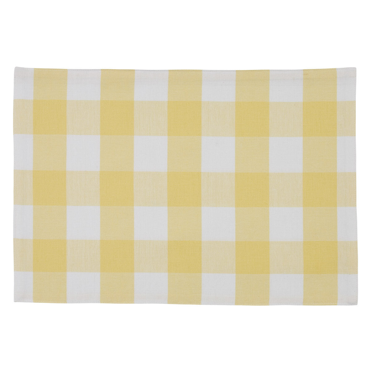 Wicklow Check Backed Placemat Set-Yellow