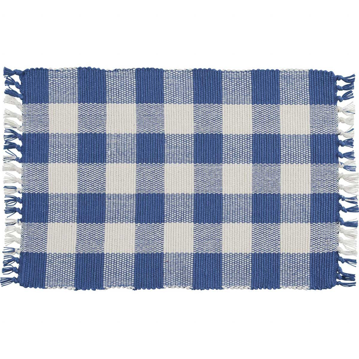 Wicklow Check China Blue Yarn Placemat Set