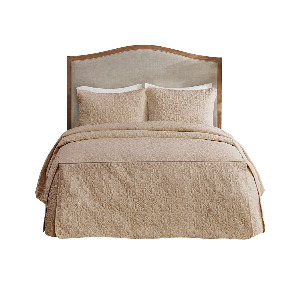 Quebec 3 Piece Fitted Bedspread Set