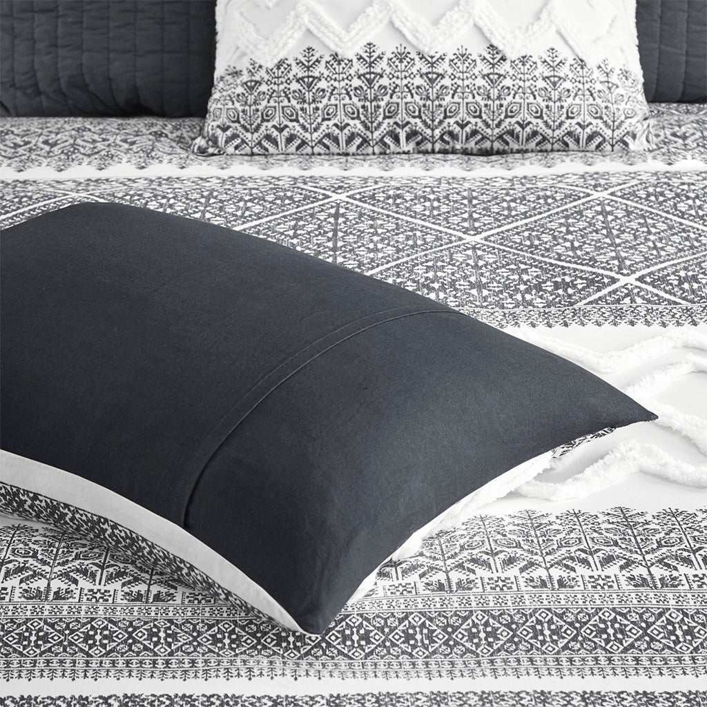 Mila 3 Piece Cotton Comforter Set with Chenille Tufting