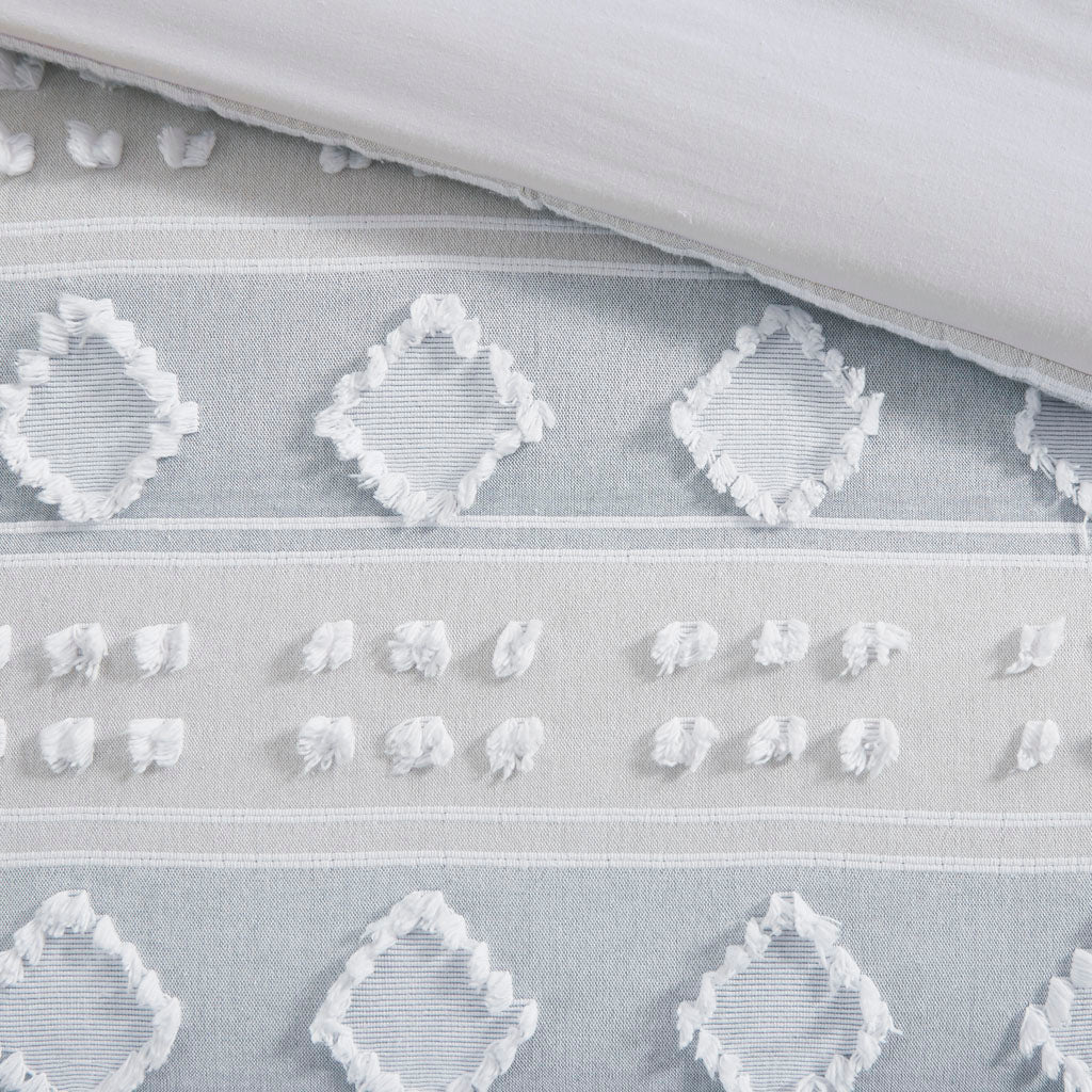 Brice 5 Piece Cotton Clipped Jacquard Duvet Set