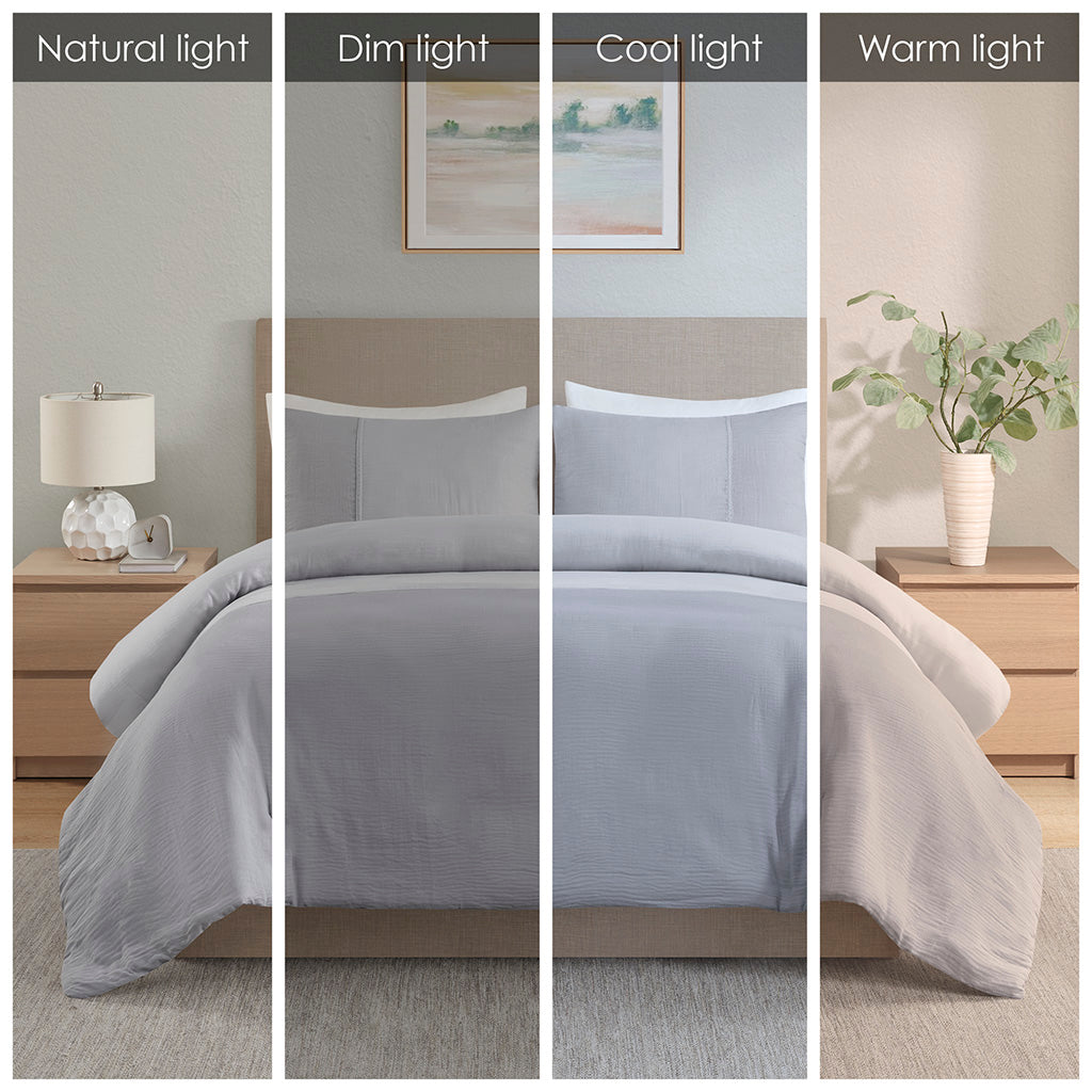 Miro 3 Piece Gauze Oversized Duvet Cover Set