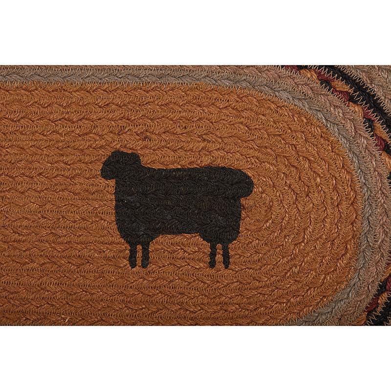 Heritage Farms Sheep Jute 48" Oval Runner