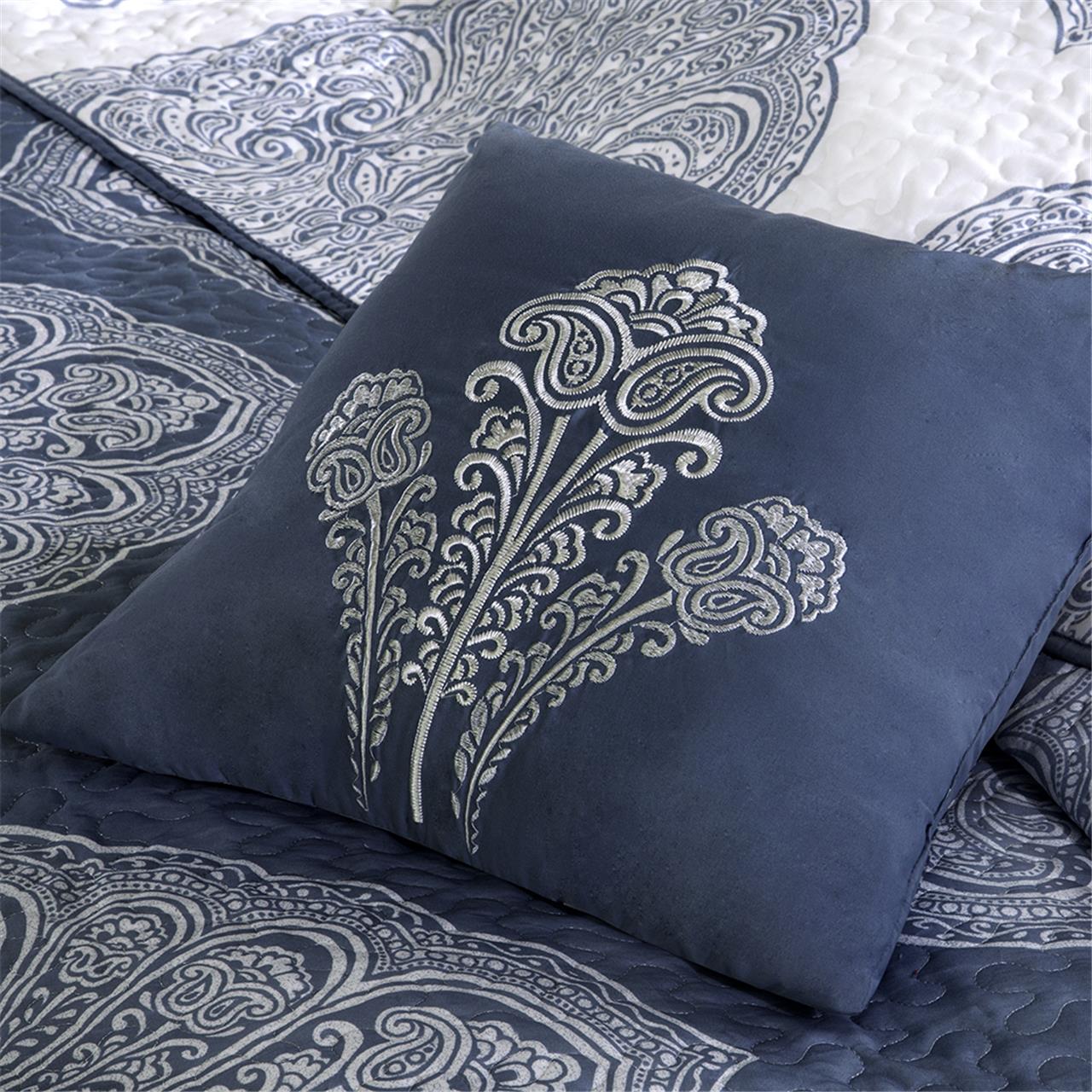 Rachel 6 Piece Reversible Quilted Coverlet Set