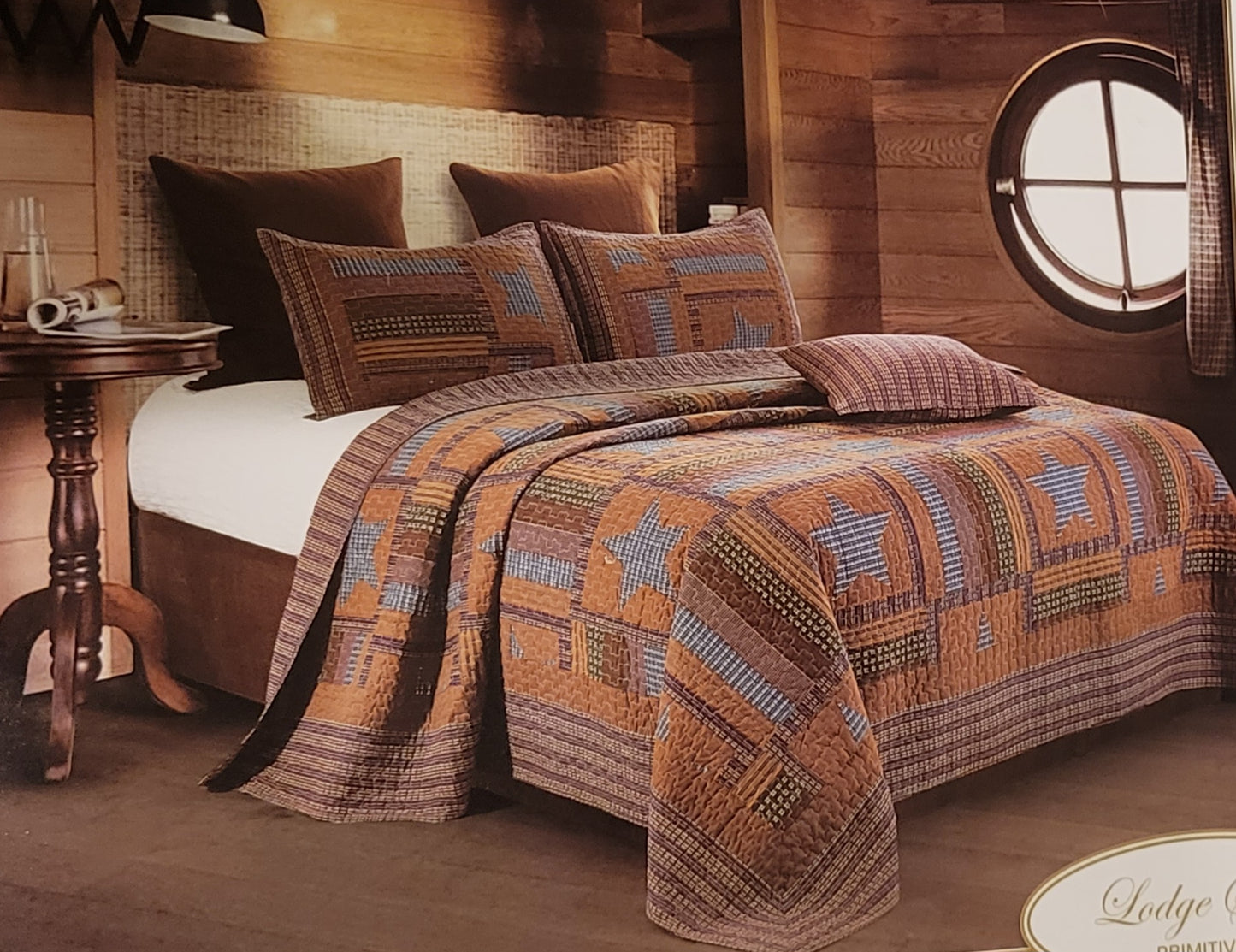 Lodge Star Primitive Quilt Set