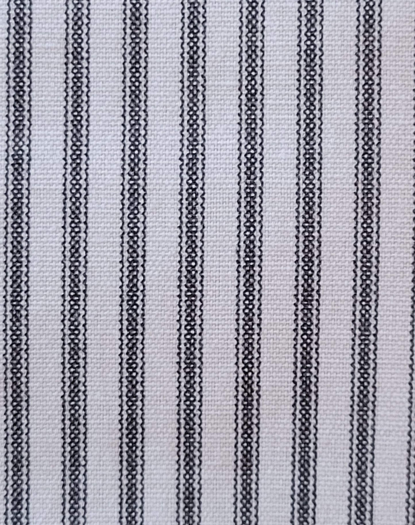 Ticking Cream & Grey Valance