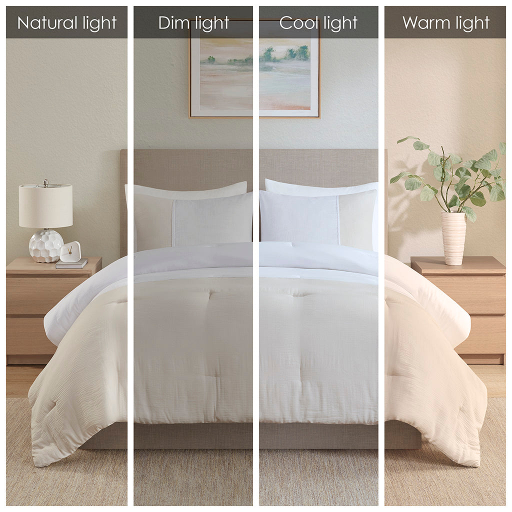 Miro 3 Piece Gauze Oversized Comforter Set