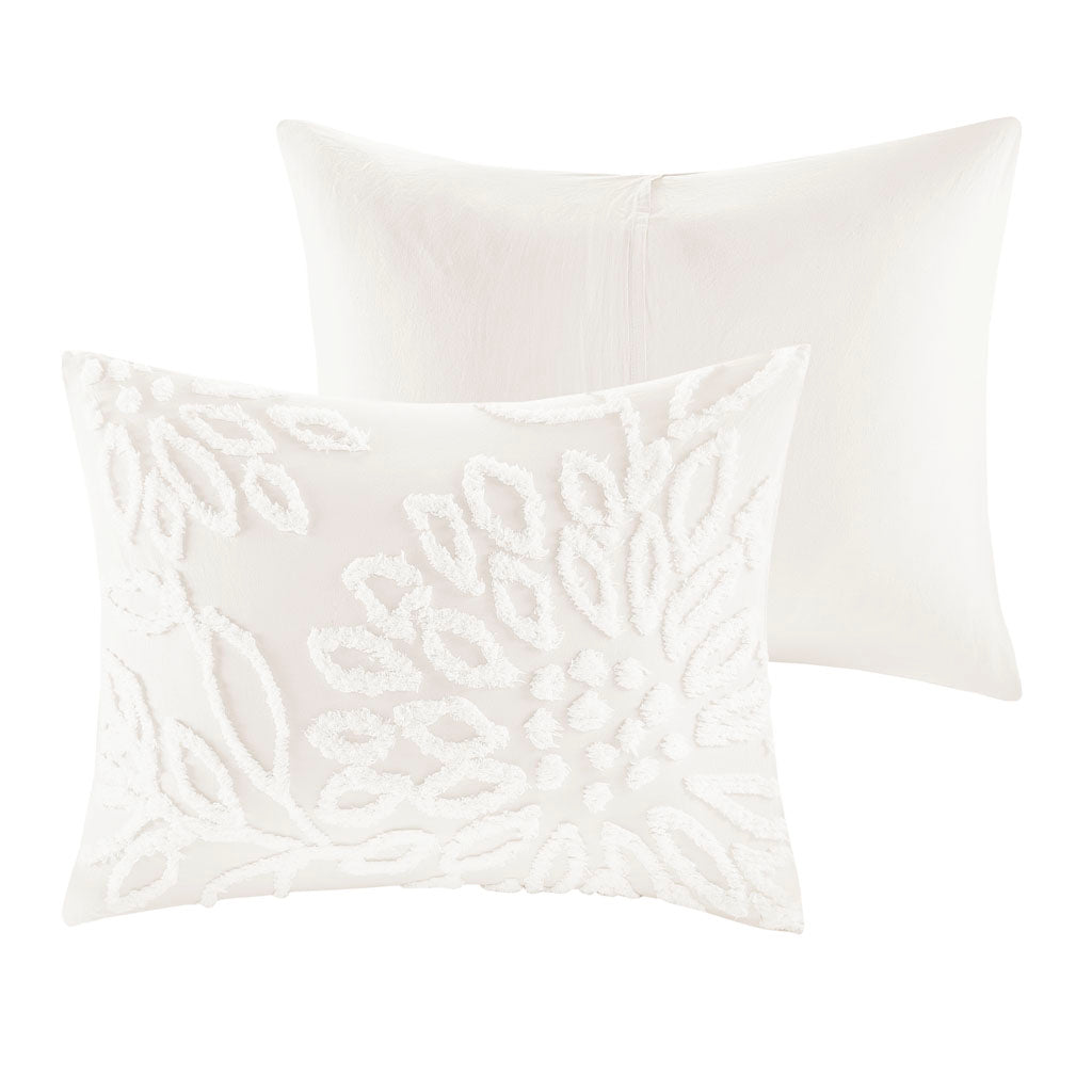 Veronica 3 Piece Tufted Cotton Chenille Floral Coverlet Set
