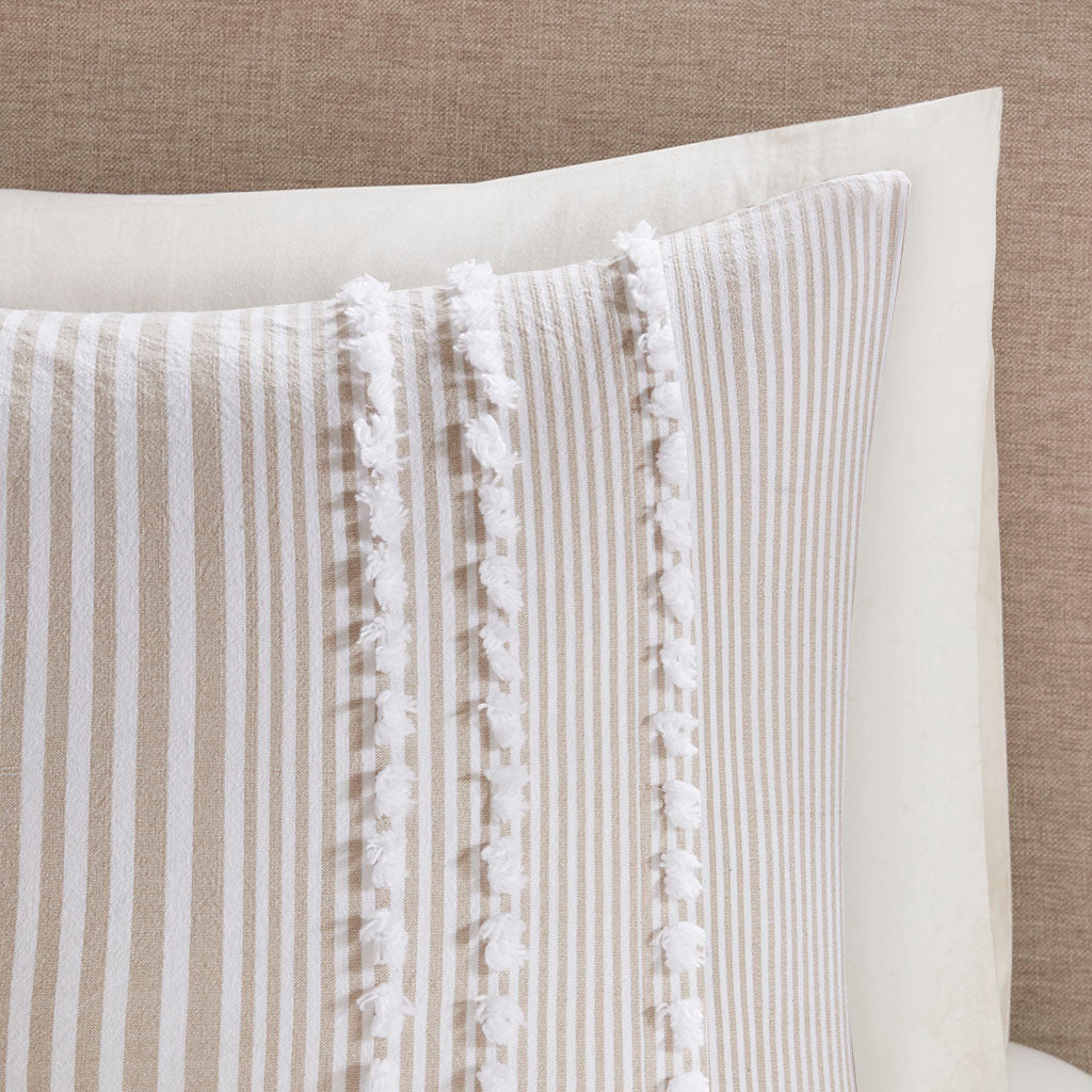 Anslee 3 Piece Cotton Yarn Dyed Duvet Cover Set
