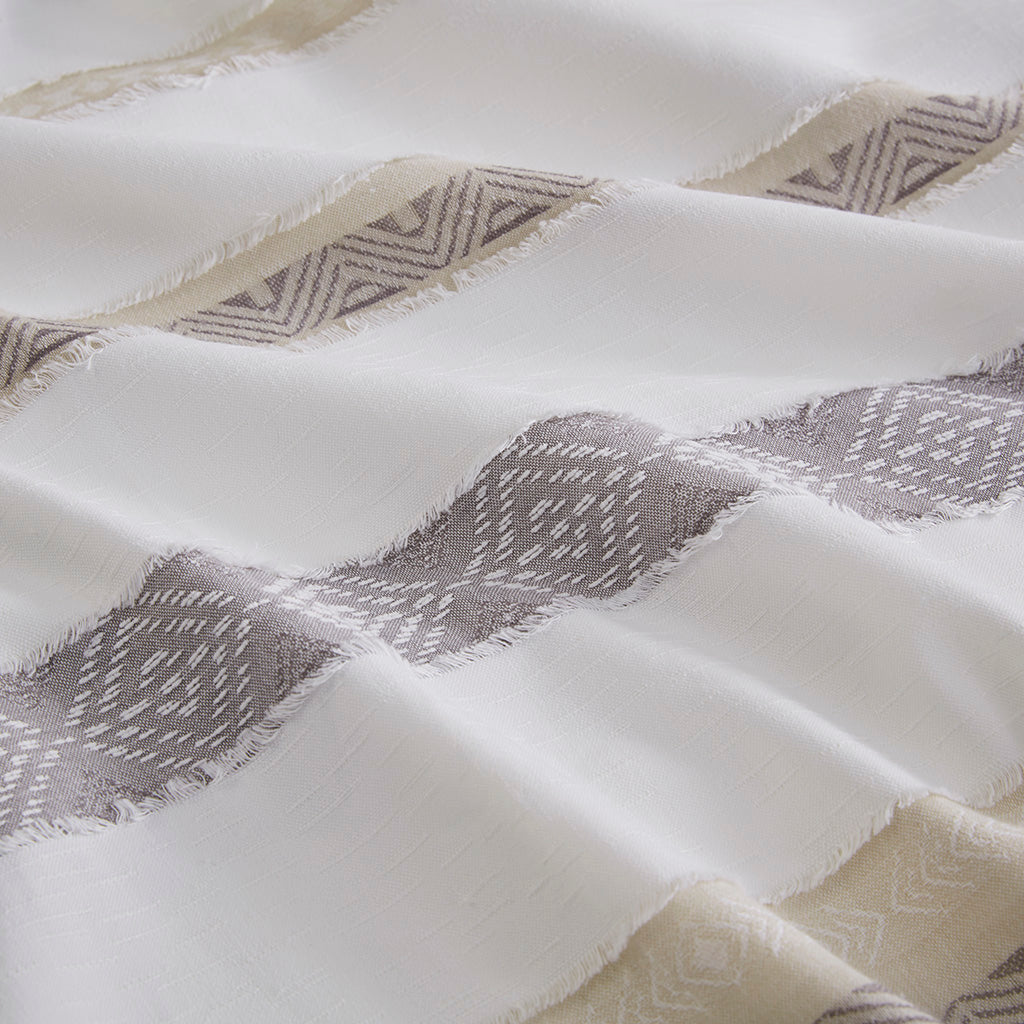 Langley 3 Piece Clipped Jacquard Duvet Cover Set