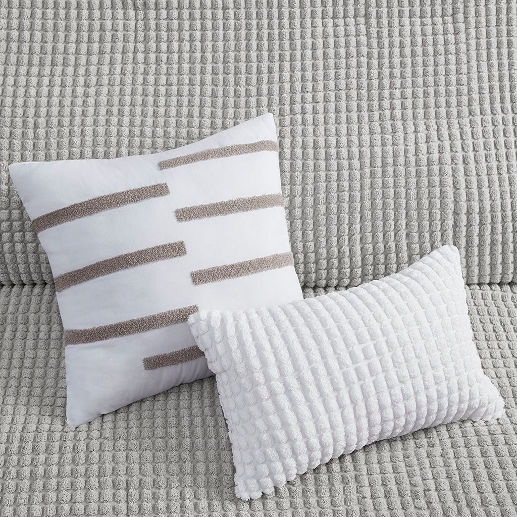 Hayden 5 Piece Plush Clip Jacquard Duvet Cover Set