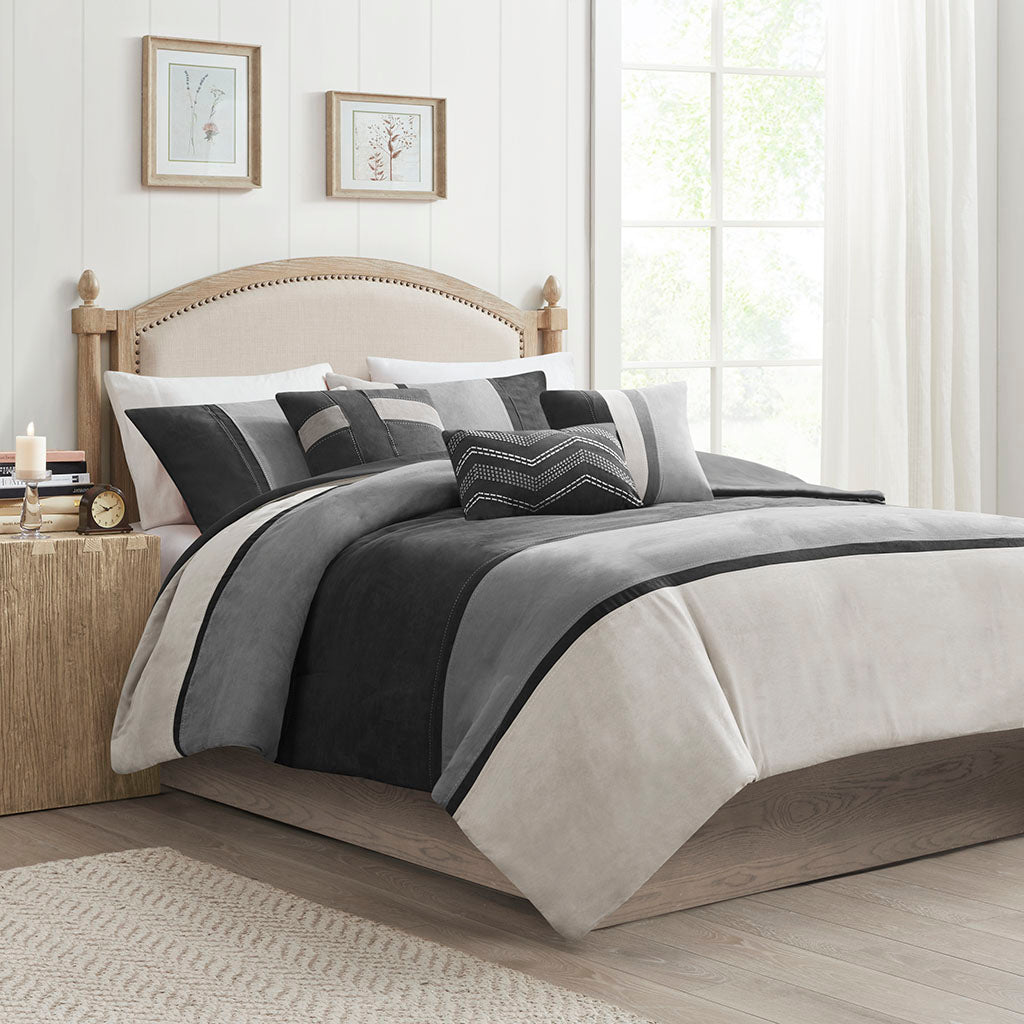 Palisades 6 Piece Faux Suede Duvet Set