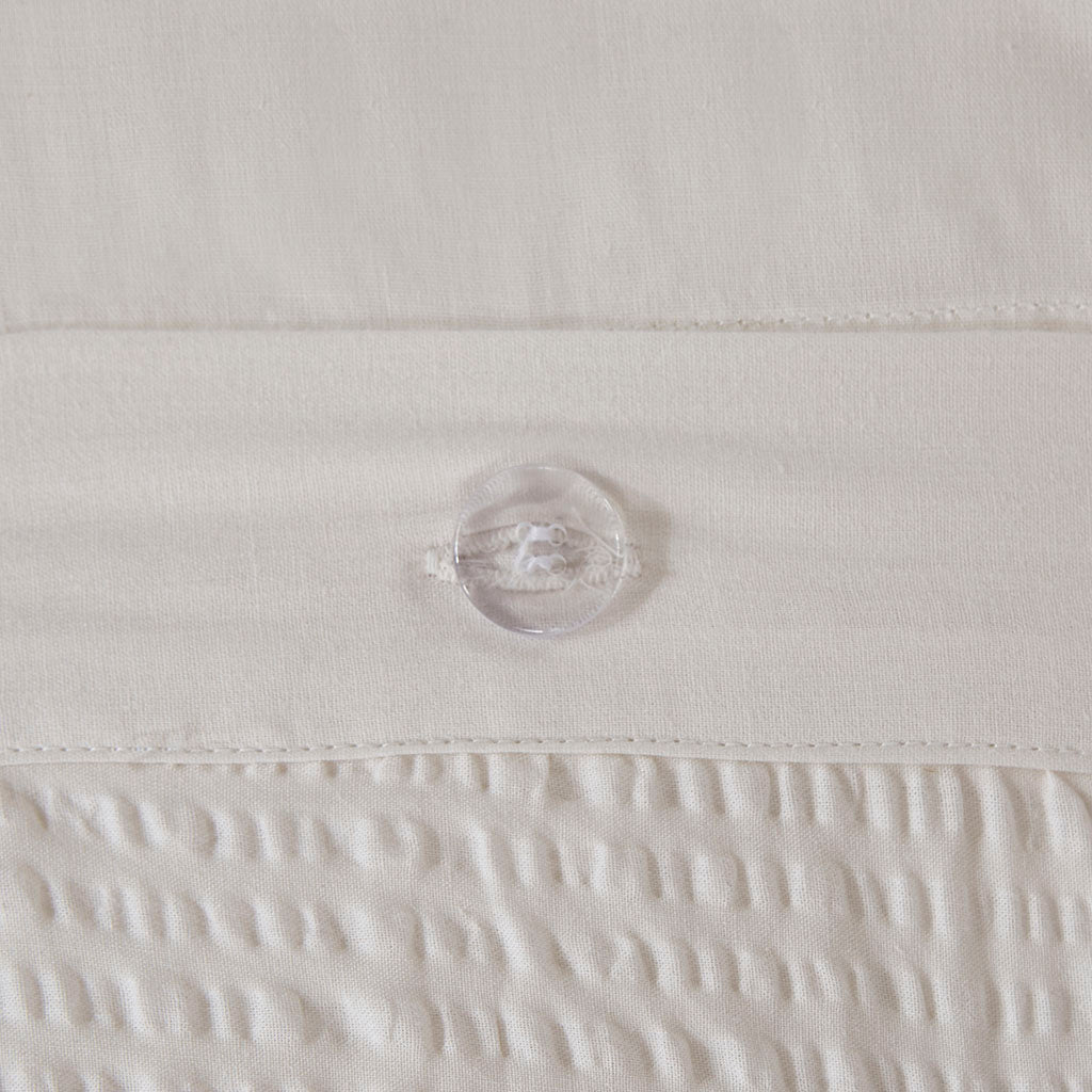 Amaya 3 Piece Cotton Seersucker Duvet Cover Set