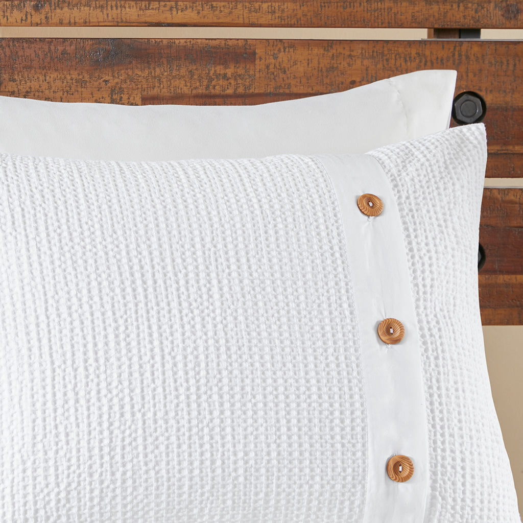 Finley 3 Piece Cotton Waffle Weave Comforter set