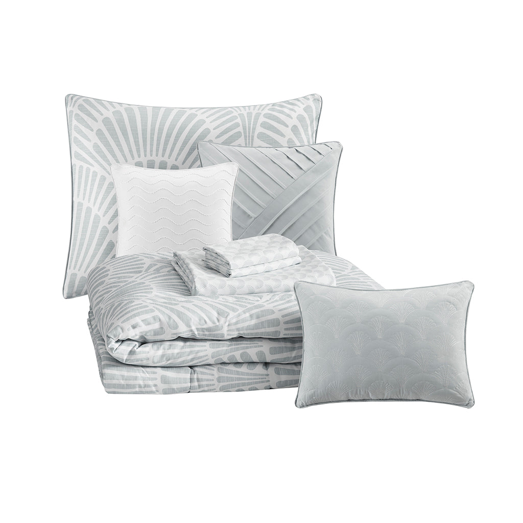 Conway 10 Piece Comforter Set with Bed Sheets