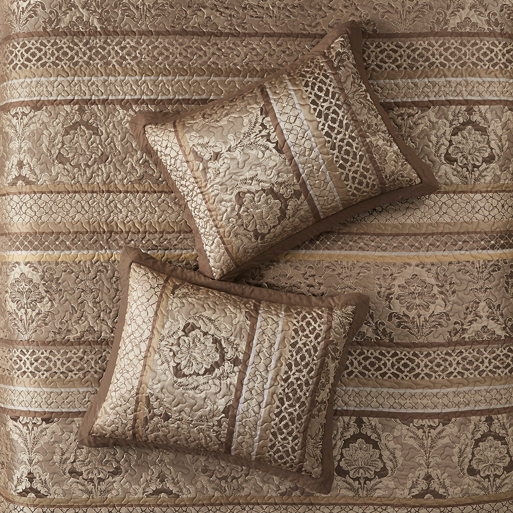 Bellagio 5 Piece Reversible Jacquard Bedspread Set