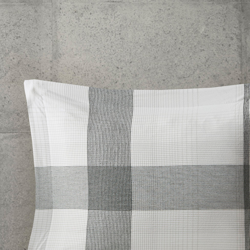 Union Square Cotton Yarn Dyed Jacquard Plaid Duvet Cover Set