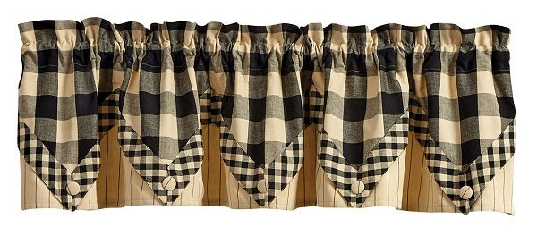 Wicklow Check Point Valance- Black