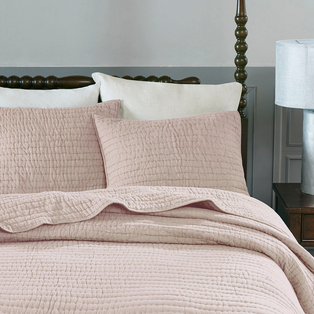Serene 3 Piece Hand Quilted Cotton Quilt Set