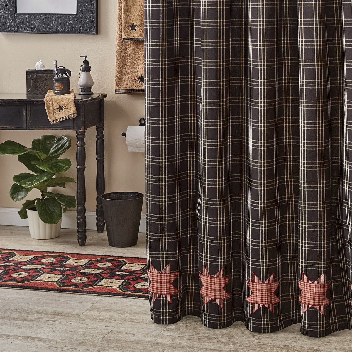 Farmhouse Star Shower Curtain