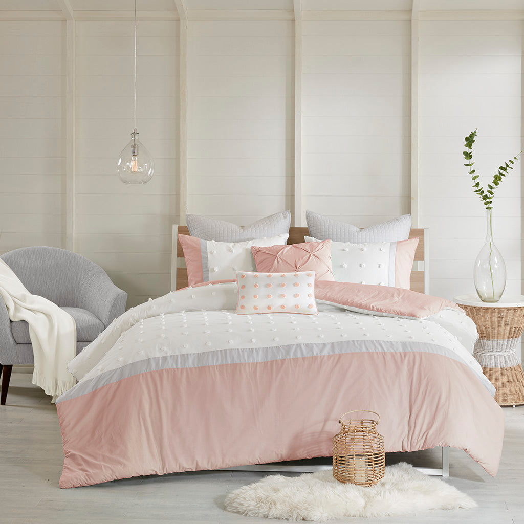 Myla 7 Piece Cotton Jacquard Duvet Cover Set