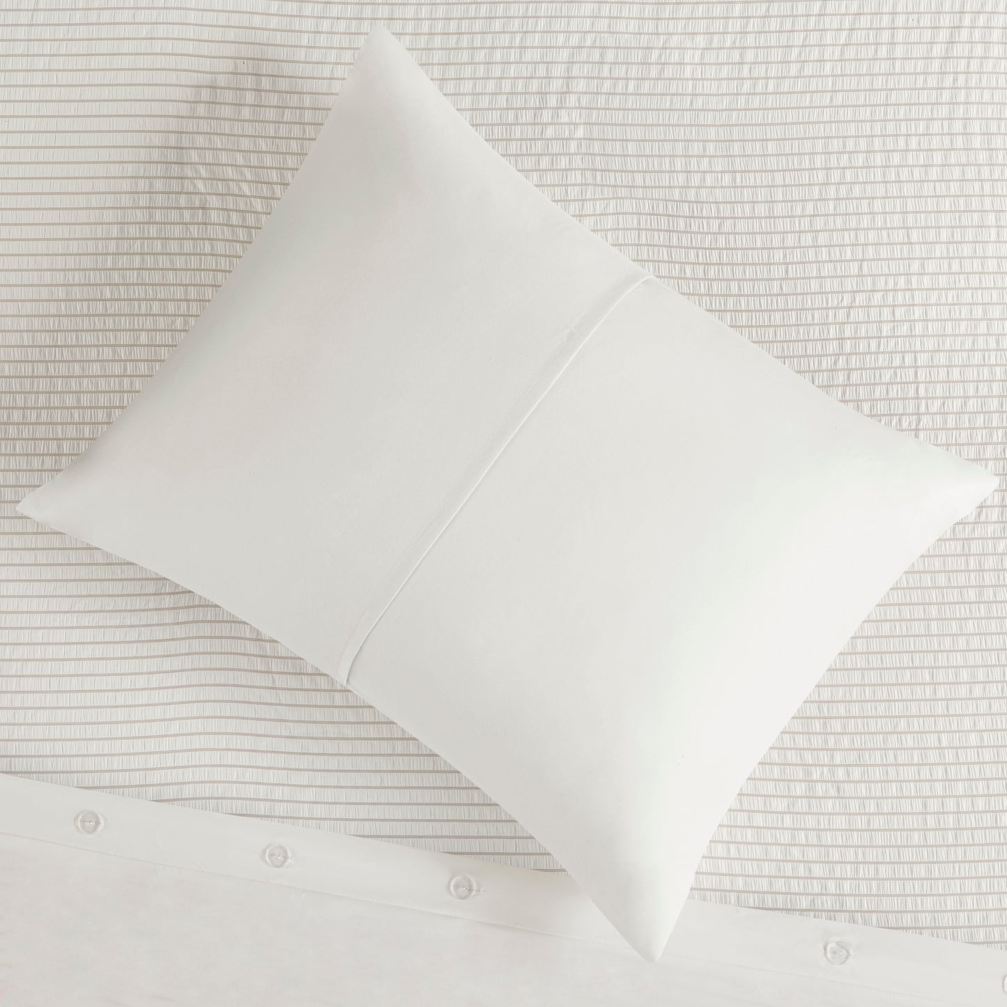 Apollo 3 Piece Striped Seersucker Oversized Duvet Cover Set