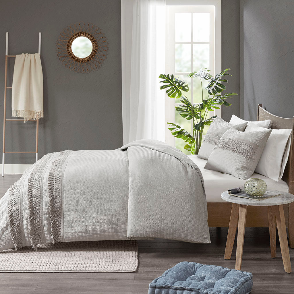 Amaya 3 Piece Cotton Seersucker Comforter Set