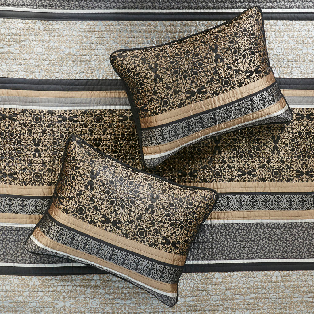 Paige 3 Piece Jacquard Quilt Set