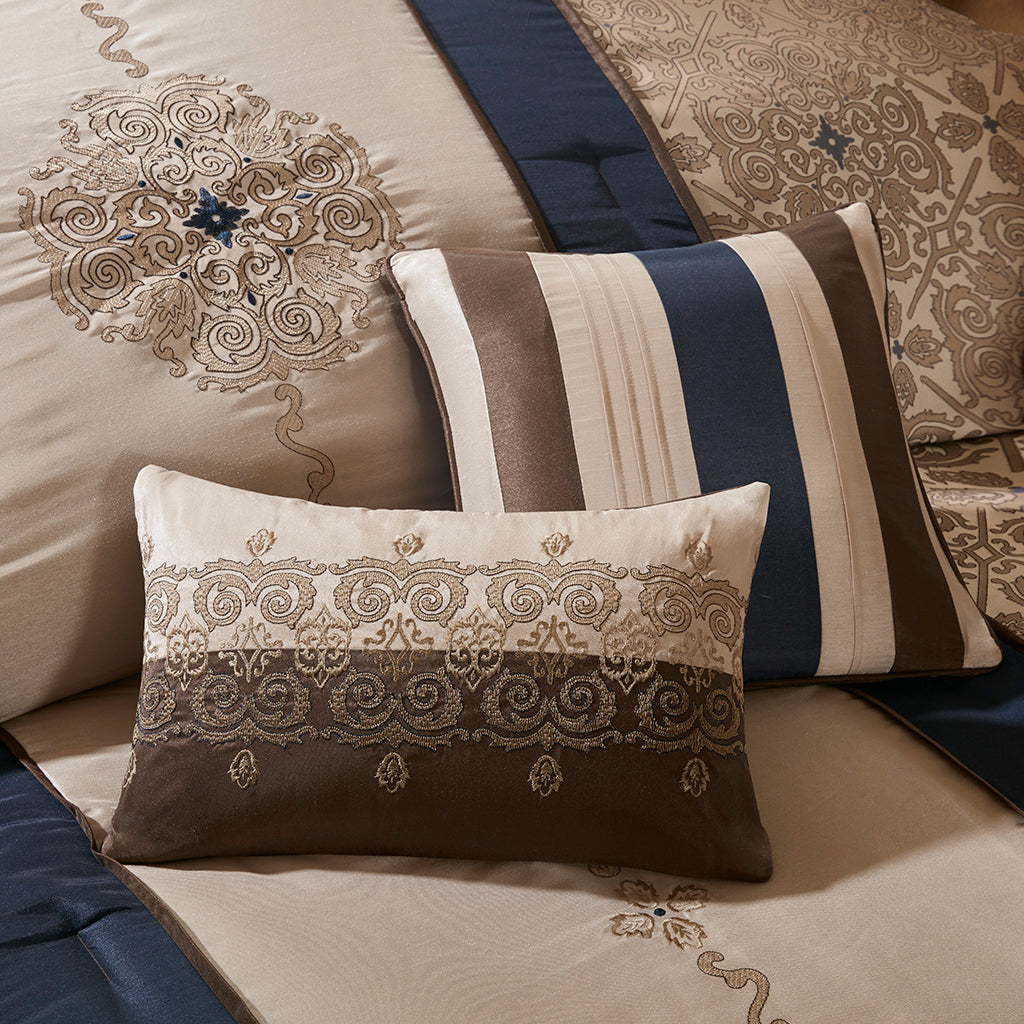 Donovan 7 Piece Jacquard Comforter Set