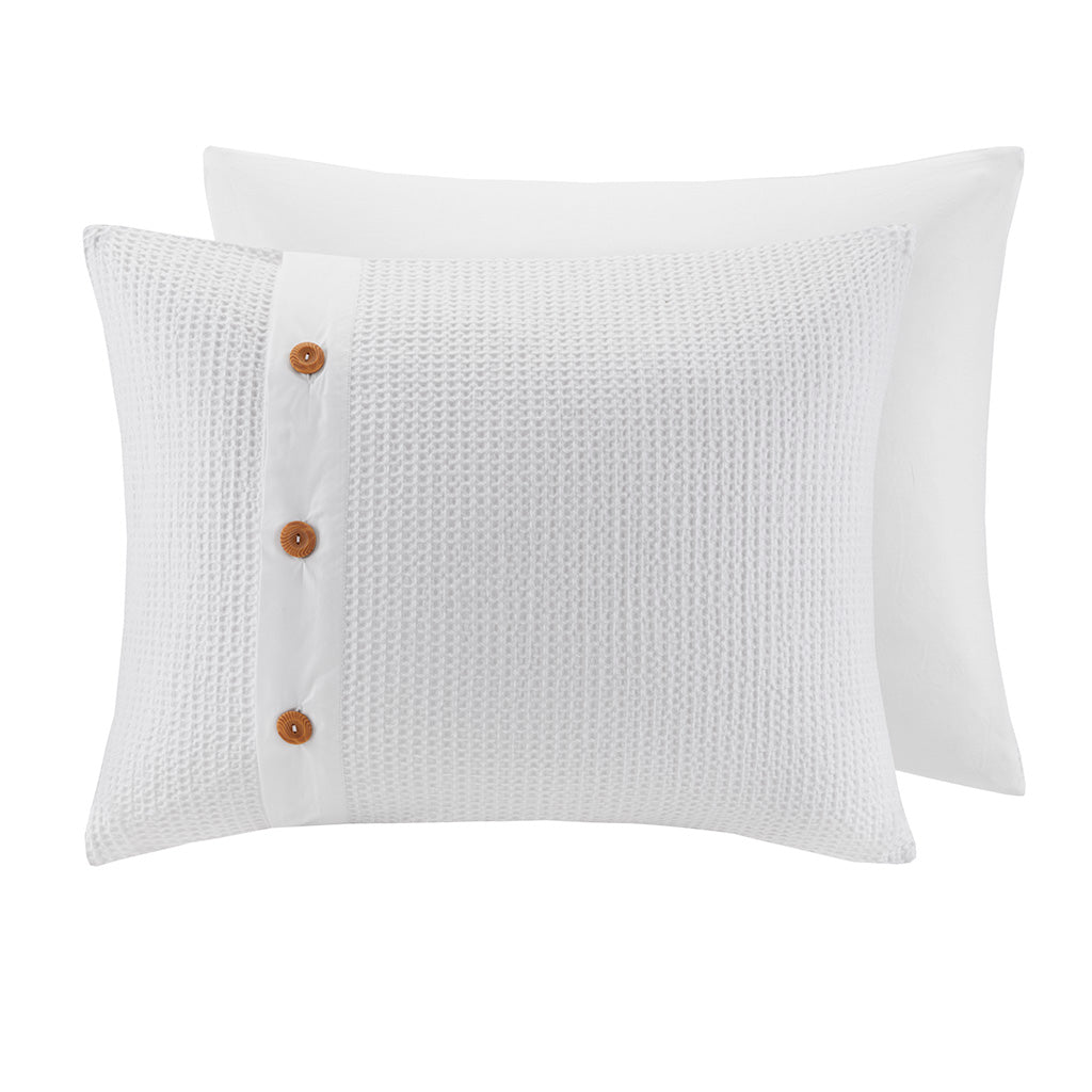 Finley 3 Piece Cotton Waffle Weave Comforter set