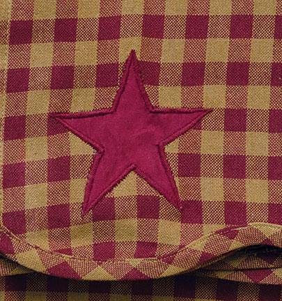 Burgundy Applique Star Panels