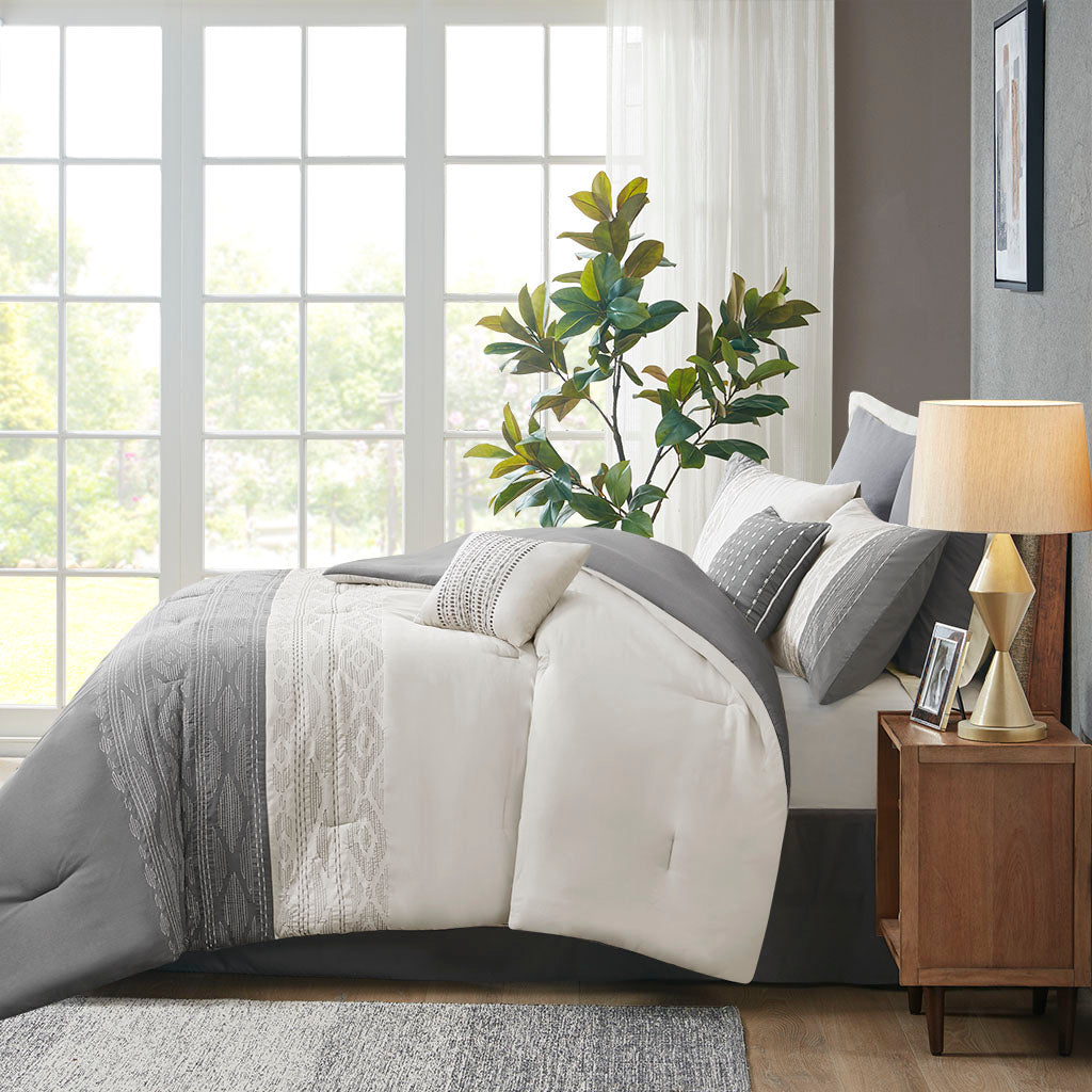 Helena 8 Piece Embroidered Comforter Set