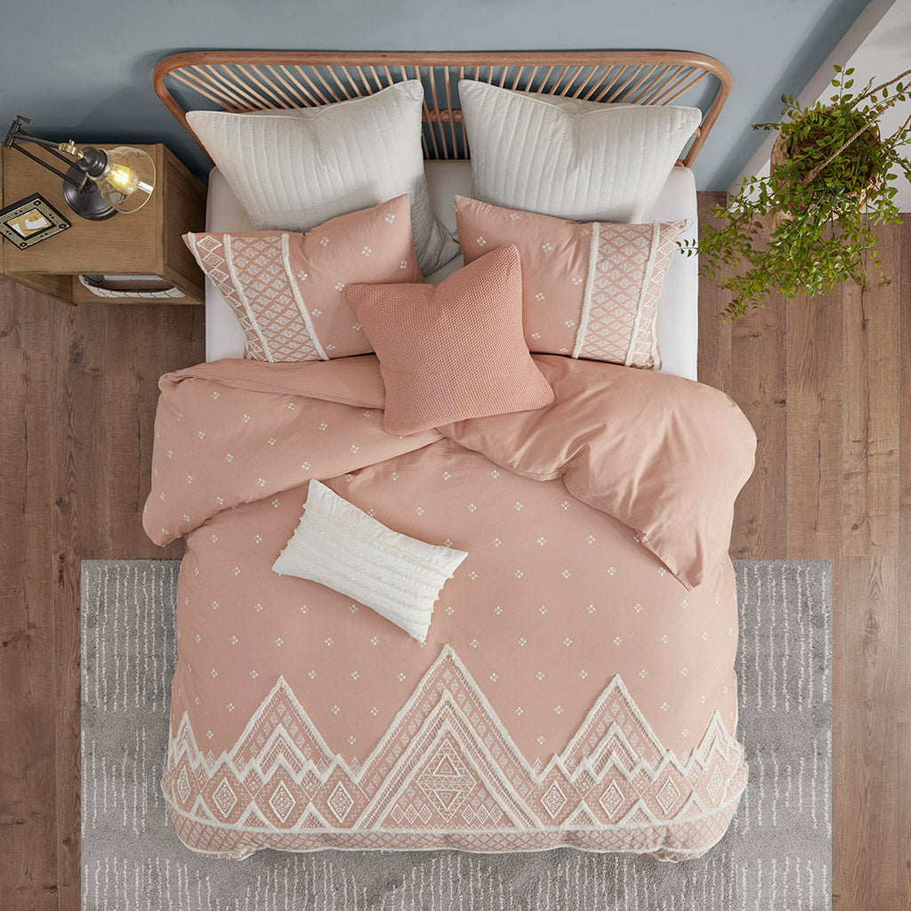 Marta 3 Piece Flax and Cotton Blended Duvet Cover Set