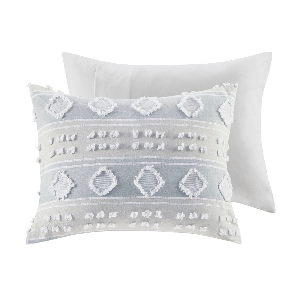 Brice 5 Piece Cotton Clipped Jacquard Duvet Set
