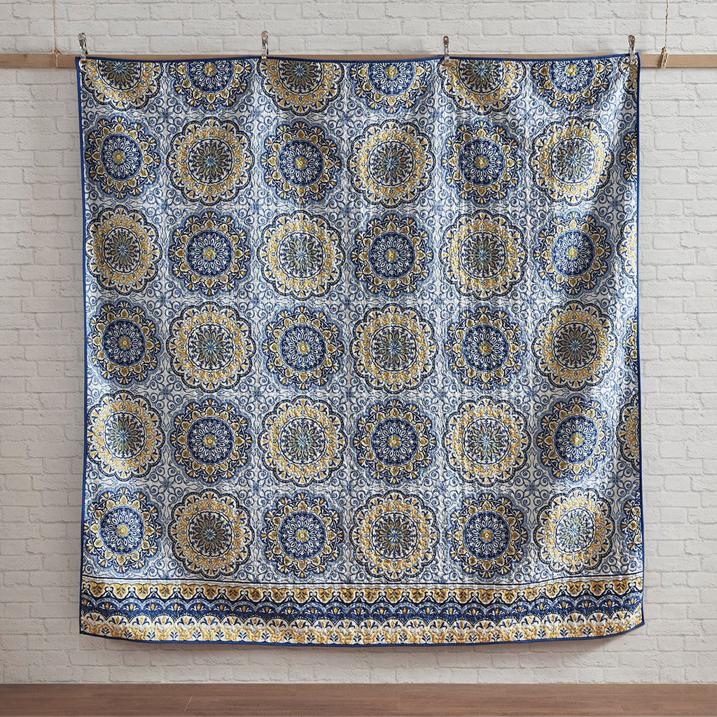 Tangiers 6 Piece Reversible Quilt Set with Throw Pillows