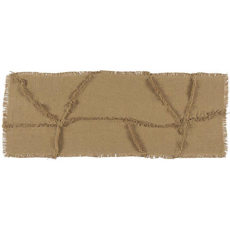 Burlap Natural Reverse Seam Table Runner 13X36