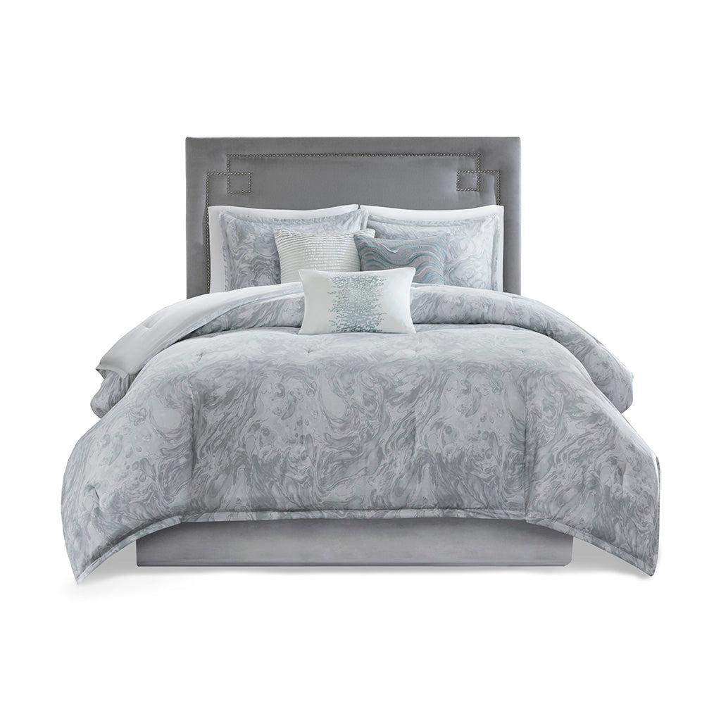 Emory 7 Piece Cotton Sateen Comforter Set