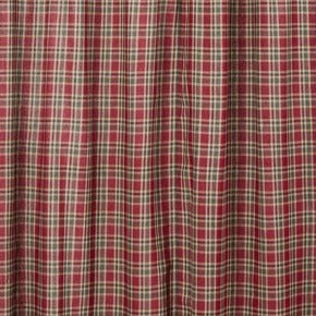 Graham Red Scalloped Curtain Panel