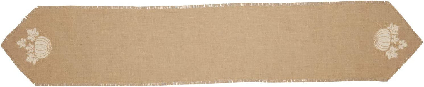 Jute Burlap Natural Pumpkin 72" Runner