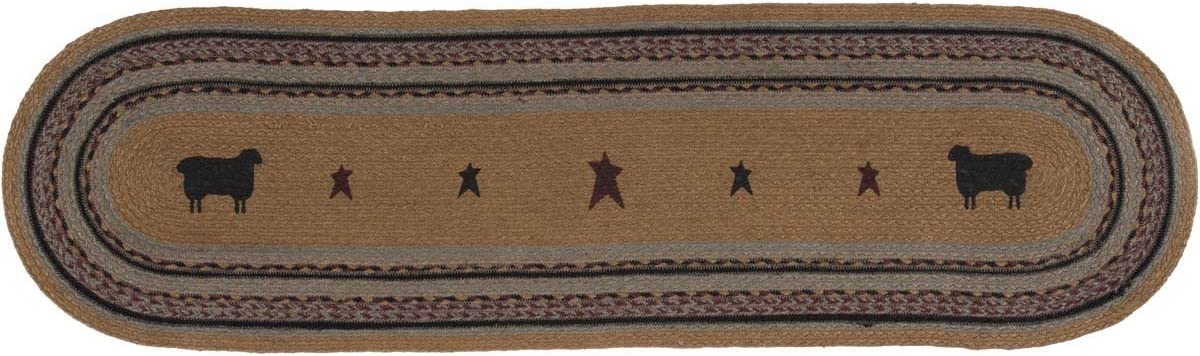 Heritage Farms Sheep Jute 48" Oval Runner
