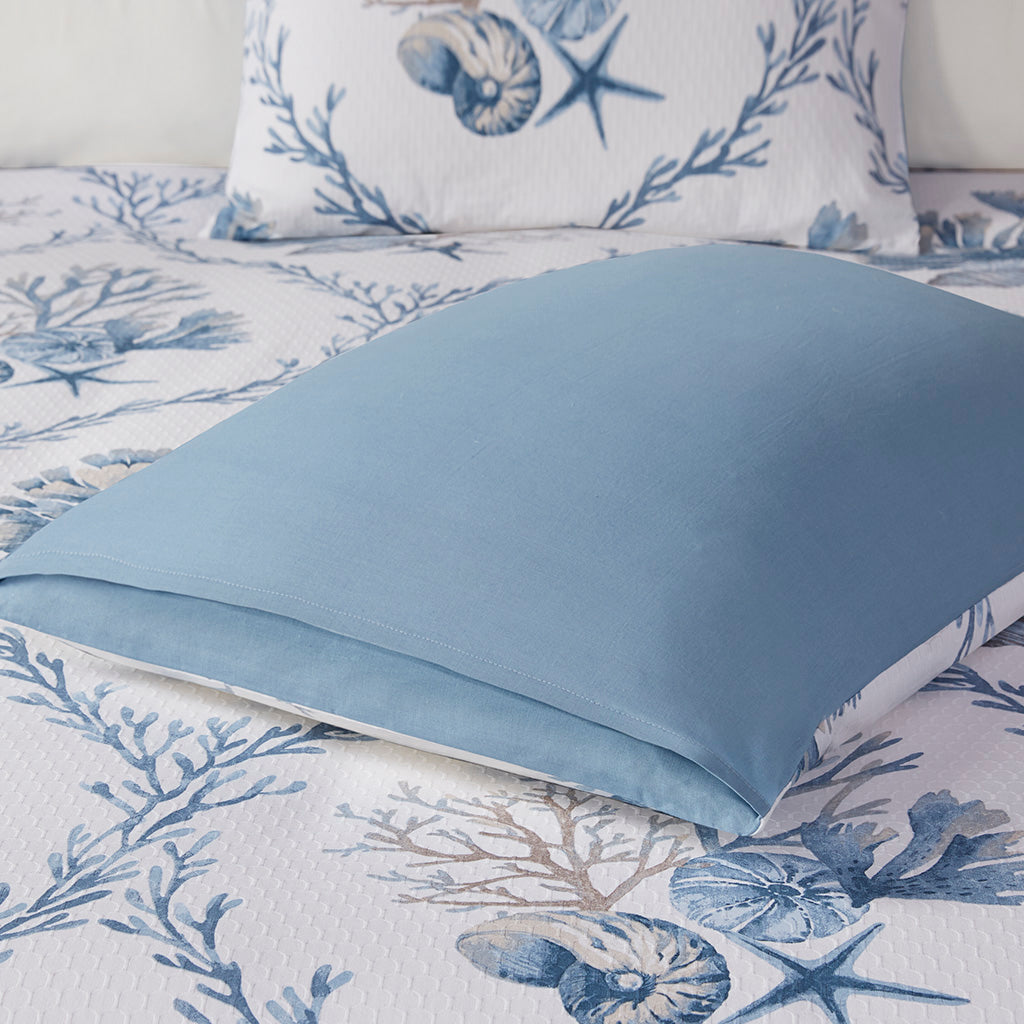 Pismo Beach 5 Piece Cotton Duvet Cover Set with Throw Pillows