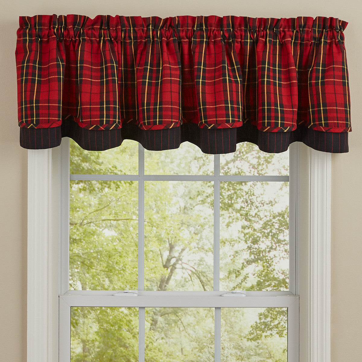 Sportsman Plaid Layered Valance
